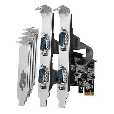 AXAGON PCIe řadič 4x sériový port (RS-232) / PCEA-S4N / 250 kbps / LP bracket, PCEA-S4N