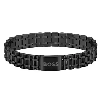 Hugo Boss Elegantní černý náramek pro muže Owan 1580646