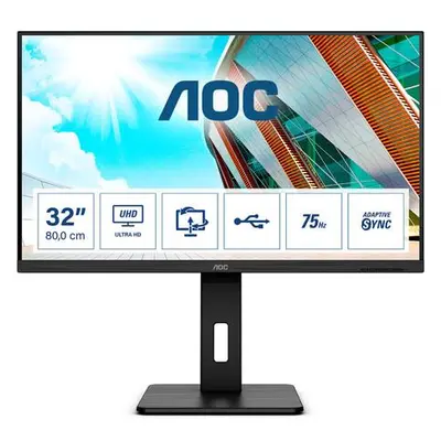 AOC U32P2 31.5"W VA LED 3840x2160 50 000 000:1 4ms 350cd DP 2xHDMI repro, U32P2