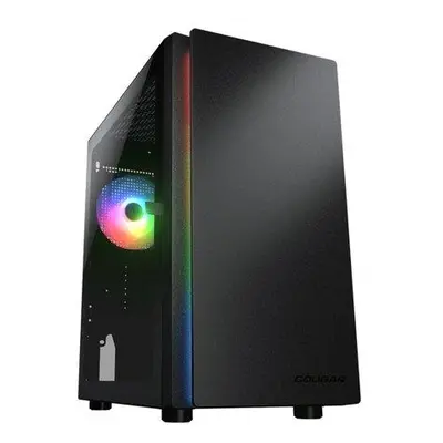 COUGAR PC skříň Purity RGB Black Mini Tower TG Front Panel ARGB strip / 1 x ARGB Fan / 3mm TG Le