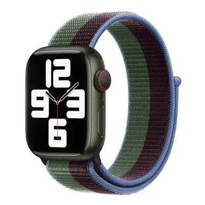 Devia remienok Nylon Braided Two-Tone Loop pre Apple Watch 44/45/49mm - Eucalyptus Green