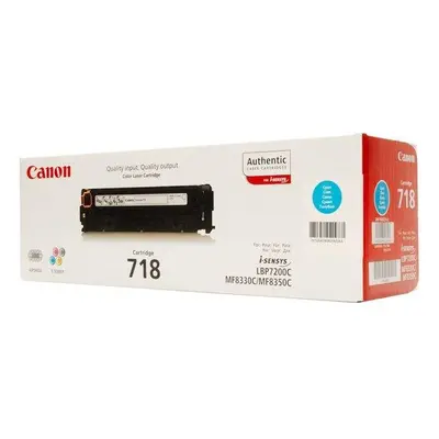 Canon originální toner CRG-718C/ LBP-7200/ 7660/ 7680/ MF-80x0/ MF724/ 2900 stran/ Azurový, 2661