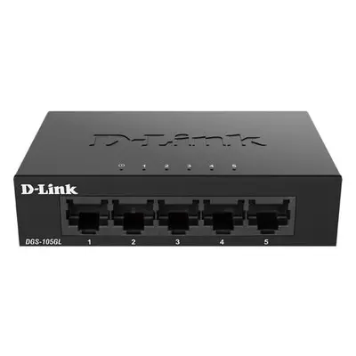 D-Link DGS-105GL Kovový 5-portový Gigabit stolní switch, DGS-105GL/E