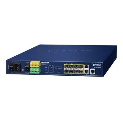 Planet MGSD-10080F Metro switch 8x SFP(DDM), 2x 1Gb RJ45,AC+DC, DI/O, SNMPv3, fanless, MGSD-1008