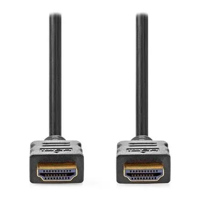 NEDIS High Speed HDMI kabel s ethernetem/ 4K/ zlacené konektory HDMI-HDMI/ černý/ bulk/ 5m, CVGL