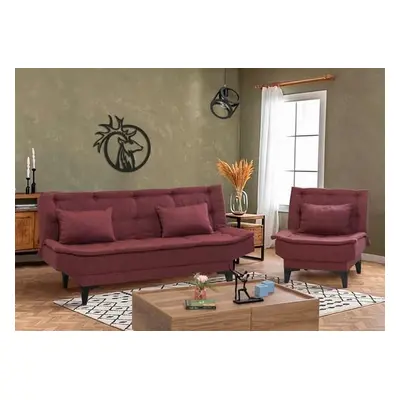 Atelier del Sofa Sofa-Bed Set Santo-S-9481 - Claret Red