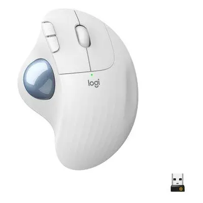 Logitech myš Trackball Ergo M575/ bezdrátová/ 5 tlačítek/ 2000dpi/ USB/ bílá, 910-005870