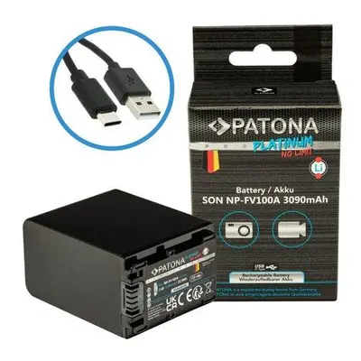 PATONA baterie pro foto Sony NP-FV100 3090mAh Li-Ion Platinum USB-C nabíjení