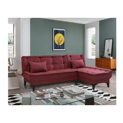 Atelier del Sofa Corner Sofa-Bed Santo-S - Claret Red