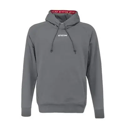 CCM Mikina Team Fleece Pullover Hoodie SR, Senior, XS, šedá