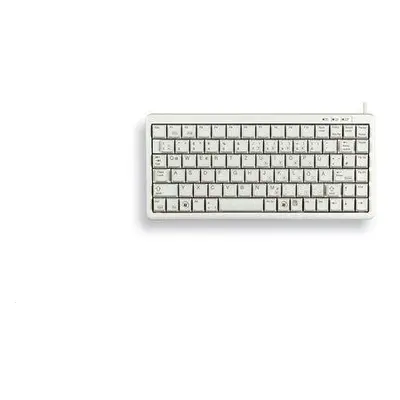 CHERRY klávesnice G84-4100 / lehká / mini/ drátová / USB 2.0 / bílá / EU layout, G84-4100LCMEU-0