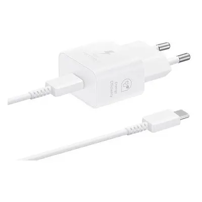 EP-T2510EWE + EP-DN980BWE Samsung USB-C 25W Cestovní nabíječka + USB-C Datový Kabel White (OOB B