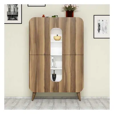 Hanah Home Multi Purpose Cabinet Mine - Walnut, White WalnutWhite