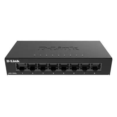 D-Link DGS-108GL Kovový 8-portový Gigabit stolní switch, DGS-108GL/E