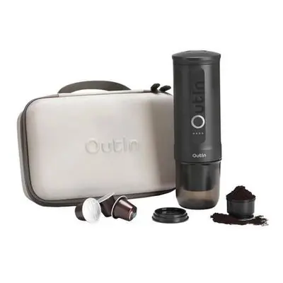 Outin Nano 7500mAh Portable Coffee Maker Set (Gray) + Protective Case