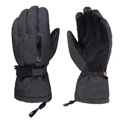 Eska Lyžařské rukavice Warm X Finger Reloaded black melange 7,5, Černá