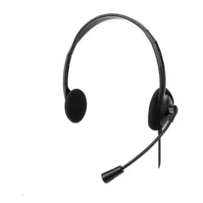 MANHATTAN Sluchátka s mikrofonem Stereo USB Headset, bulk