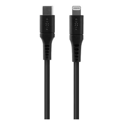 Fixed FIXDLS-CL05-BK Liquid silicone USB-C / Lightning, 0,5m, černý