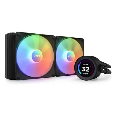 NZXT vodní chladič Kraken 280 ELITE RGB / 2x140mm RGB fan / 4-pin PWM / LCD disp. / 6 let, RK-KR