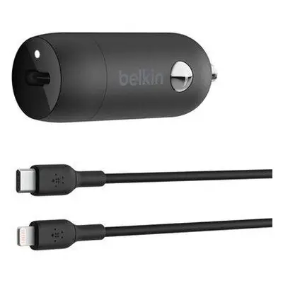 Belkin 30W PD USB-C Car Charger + 1m USB-C to lightning kábel - Black