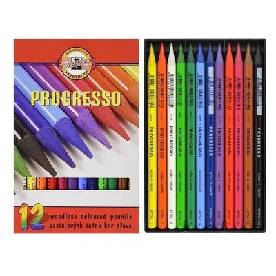 KOH-I-NOOR Pastelky v laku Progresso 12ks