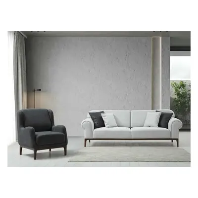 Atelier del Sofa Sofa Set London Set - Ares White, Dark Grey Ares WhiteDark Grey