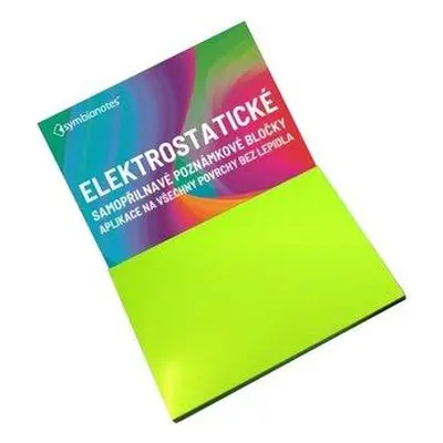 SYMBIO poznámkové bločky elektrostatické Symbionotes/ 70x100 mm/ zelené/ 100 pack, SYNT70100V100