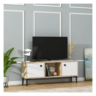 Hanah Home TV Stand Parion - Sapphire Oak, White Sapphire OakWhite