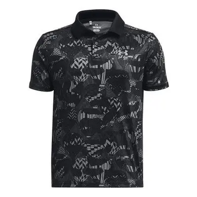 Under Armour Dětské polo tričko Playoff Printed SS Polo black YL, Černá, 150 - 160