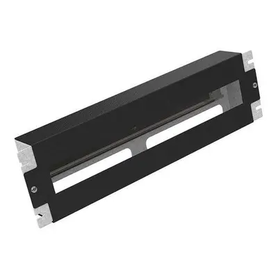 Solarix RAIL-3U-DIN-BK Instalační panel 3U s DIN lištou do 19" rozvaděče, BK RAL9005, 80138325