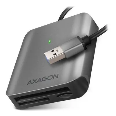 AXAGON externí čtečka paměťových karet microSD/SD/CF / CRE-S3 / USB-A 3.2 Gen 1 / UHS-II / hliní