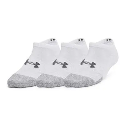 Under Armour Dětské sportovní ponožky Heatgear 3-Pack No Show Youth white S, Bílá