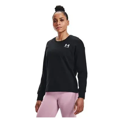 Under Armour Dámská mikina Rival Fleece Oversize Crew black M, Černá