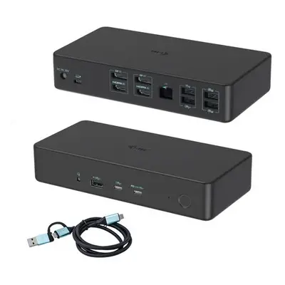 i-tec USB 3.0/USB-C/Thunderbolt 3 Professional Dual 4K Display Docking Station Gen2, PD 100W, CA