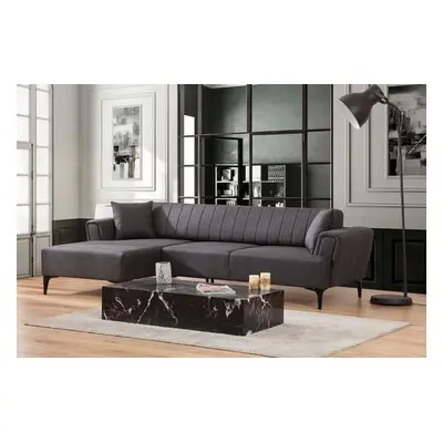 Atelier del Sofa Corner Sofa-Bed Hamlet Left - Dark Grey