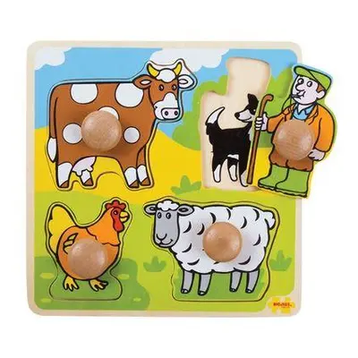 Bigjigs Toys Vkládací edukativní puzzle farma