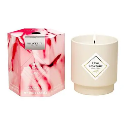 My Jolie Candle Vonná svíčka 36h s náramkem Silver Les Surprenantes Třešňový květ 320285