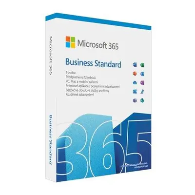 Microsoft 365 Business Standard 1 rok CZ krabicová verze KLQ-00643 nová licence