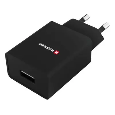 Swissten Síťový Adaptér Smart Ic 1X Usb 1A Power + Datový Kabel Usb / Micro Usb 1,2 M Černý