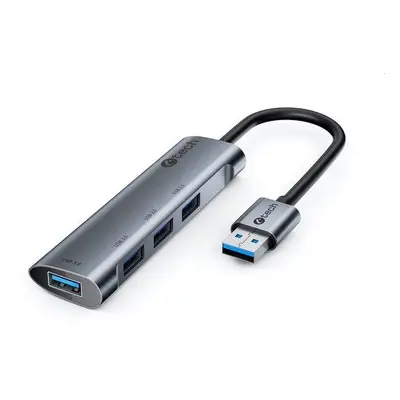 HUB USB C-tech UHB-U3-AL, 4x USB 3.2 Gen 1, hliníkové tělo, UHB-U3-AL