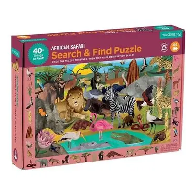 Mudpuppy Puzzle skládej a hledej Safari 64 dílů