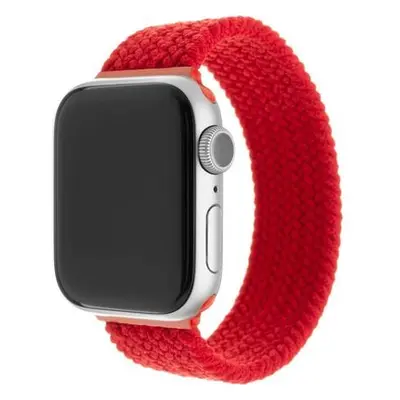 Elastický nylonový řemínek FIXED Nylon Strap pro Apple Watch 42/44/45/49mm, velikost XL, červený