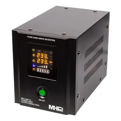 MHPower záložní zdroj MPU-300-12, UPS, 300W, čistý sinus, 12V, MPU-300-12