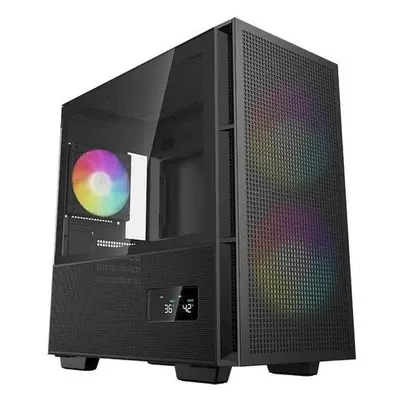 DEEPCOOL skříň CH360 Digital / mATX / 140mm +120 mm fan / USB 3.0 / USB-C / mesh panel / proskl