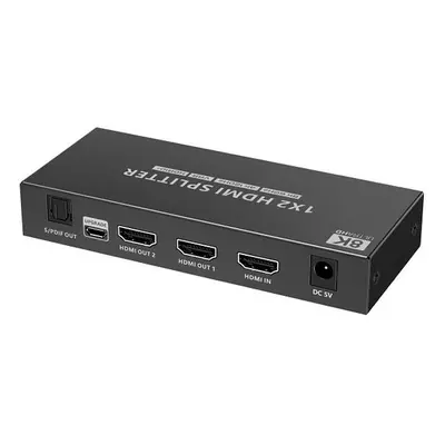 PremiumCord HDMI 2.1 splitter 1-2 porty, 8K@60hz, 4K@120Hz, 1080p, HDR+, khsplit2m