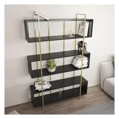 Hanah Home Bookshelf Bruti - Anthracite, Gold