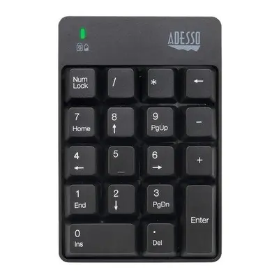 Adesso WKB-6010UB/ bezdrátová numerická klávesnice 2,4GHz/ odolná proti polití tekutinou/ USB/ č