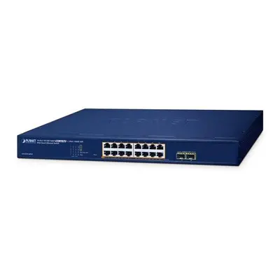 Planet GS-2210-16P2S WEBsmart L2 switch, 16x1Gb, 2x1Gb SFP, 16x PoE 802.3at 240W, QoS, GS-2210-1