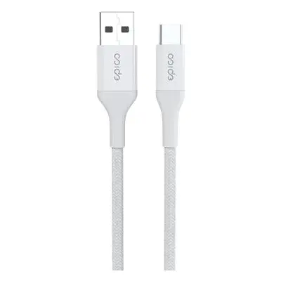 iStores by Epico Braided Cable 0.3m USB-C to USB-A - biely