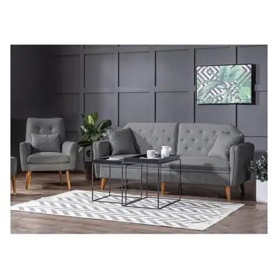 Atelier del Sofa Sofa-Bed Set Terra-TKM04-94216 Dark Grey